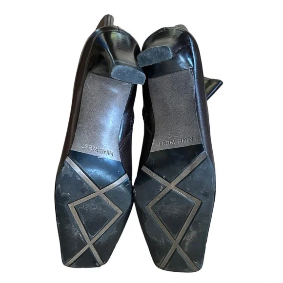 Vintage Nine West Yettas Dark Brown Leather High Ankle Boots Size 6.5 - Picture 6 of 7